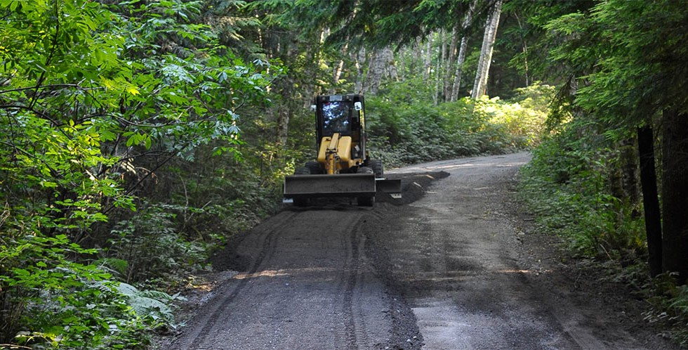 Sunshine Coast Salmonid Enhancement Society hatchery access road resurfacing